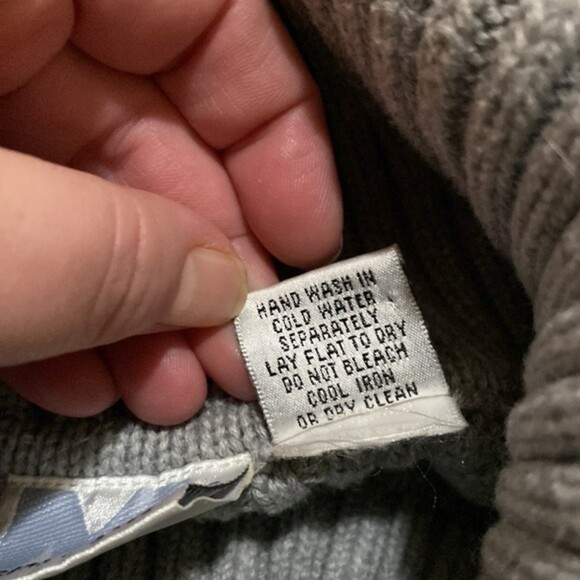 Vintage Modern Images Turtle Neck Sweater Womens Large Chunky Knit Ribbed - Picture 9 of 12